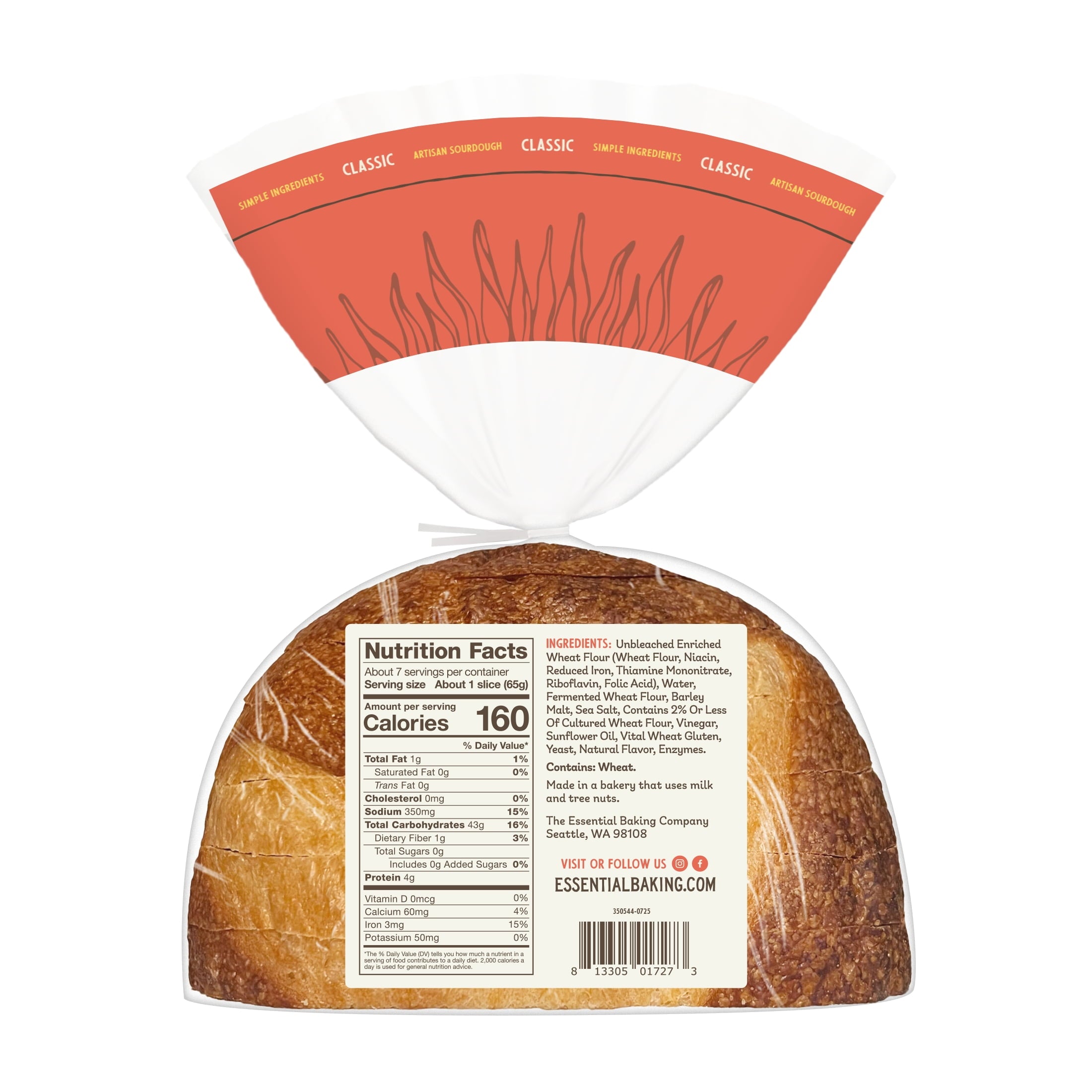 Classic Sourdough Bread 16 Oz 1 Count Non-GMO Essential Baking