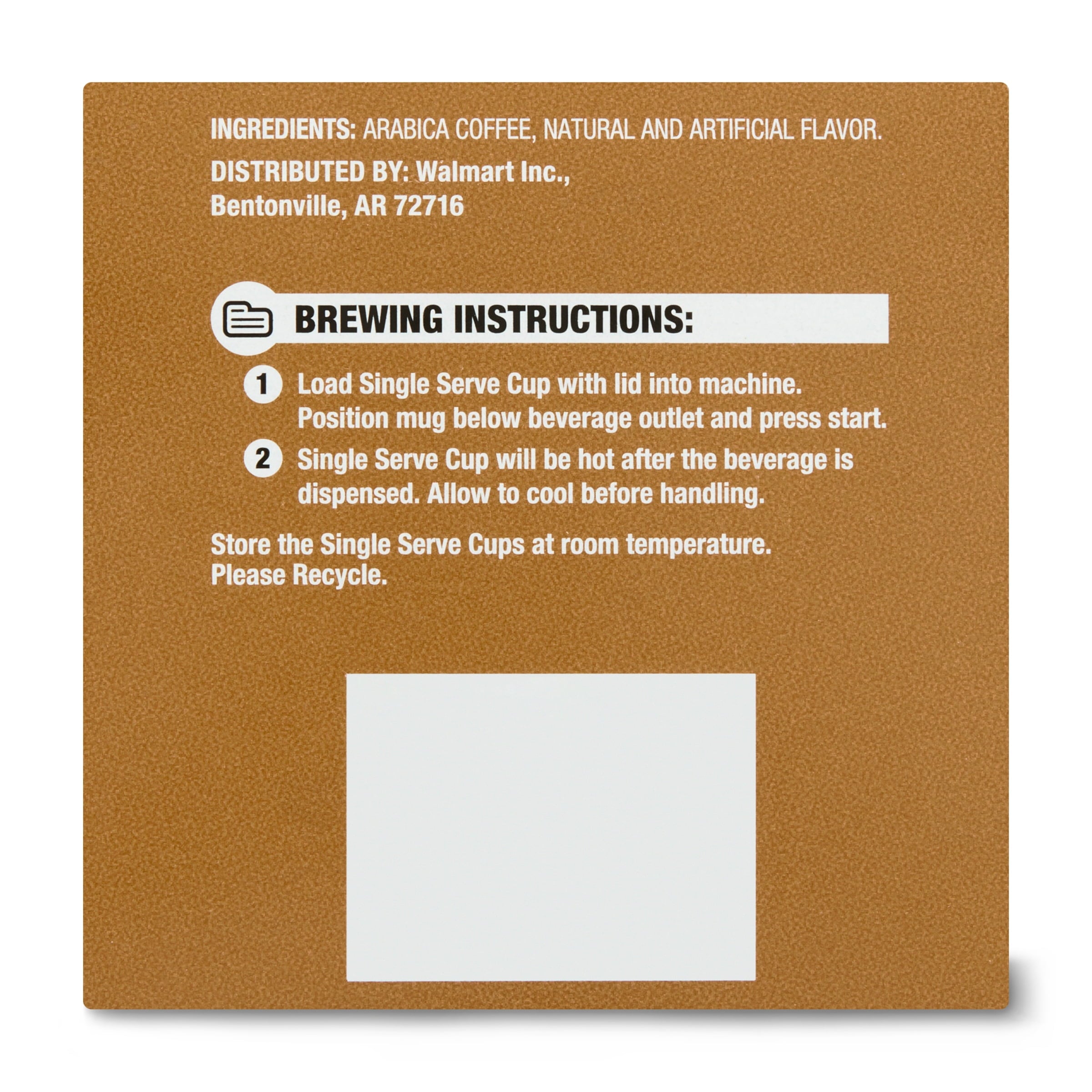 Great Value 100% Arabica Creamy Hazelnut Medium Roast Ground Coffee Pods 12 Count