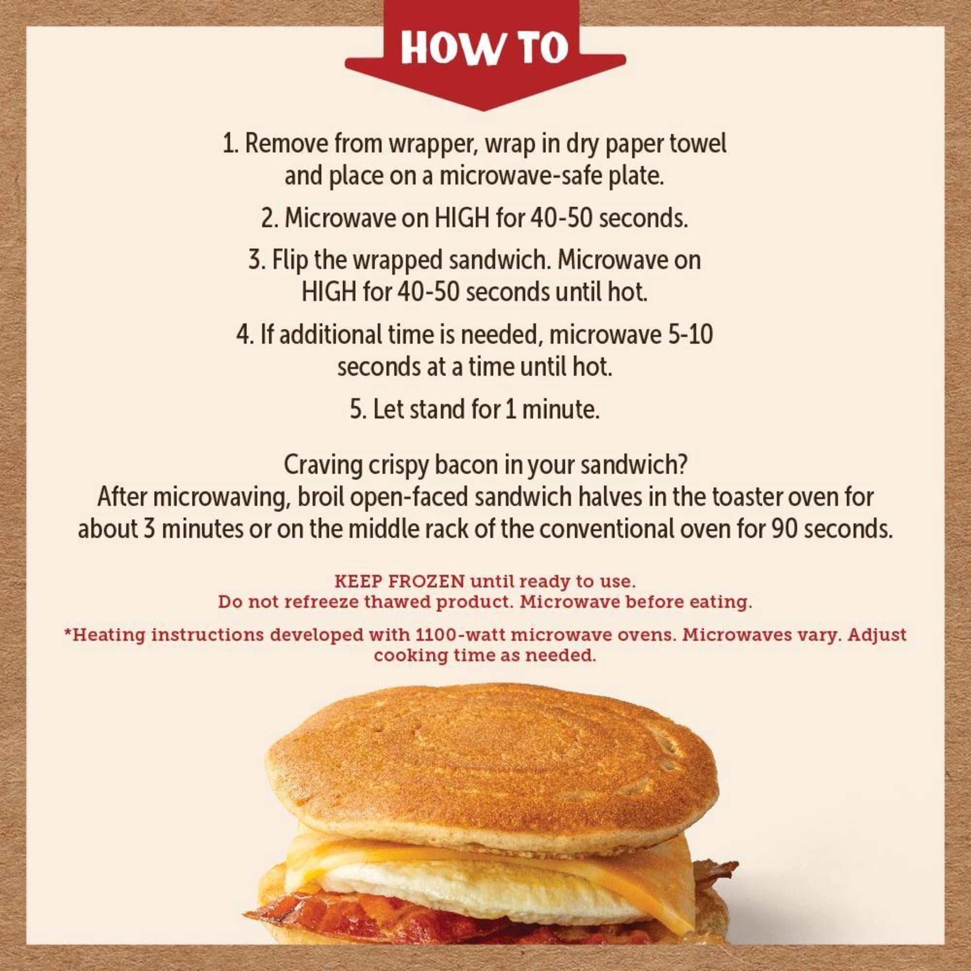 Kodiak Protein-Packed Frozen Breakfast Sandwiches Bacon and Colby Jack 2 Count 9.24 Oz