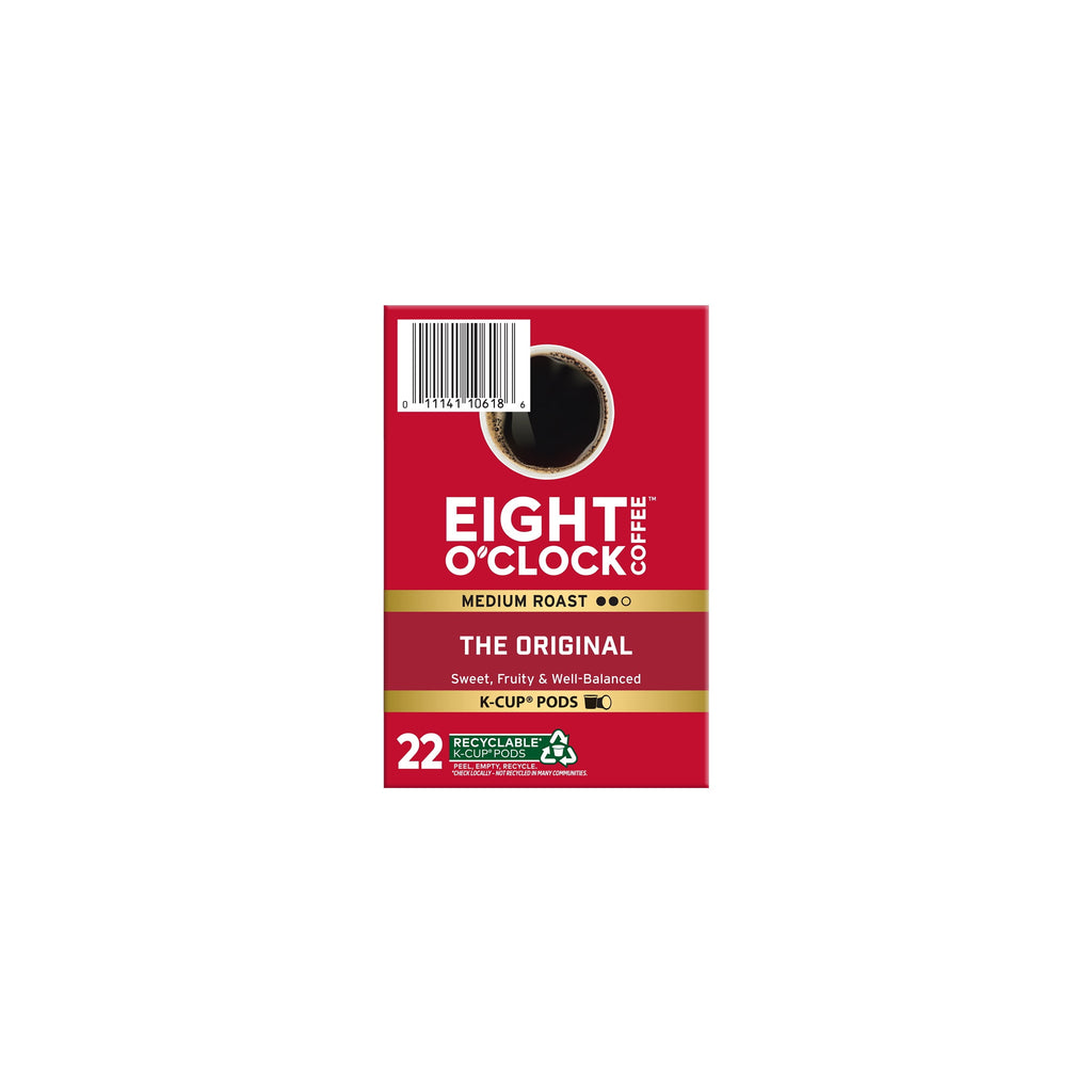 Eight O'Clock Original Medium Roast Coffee Keurig K-Cup Pods 22 Count