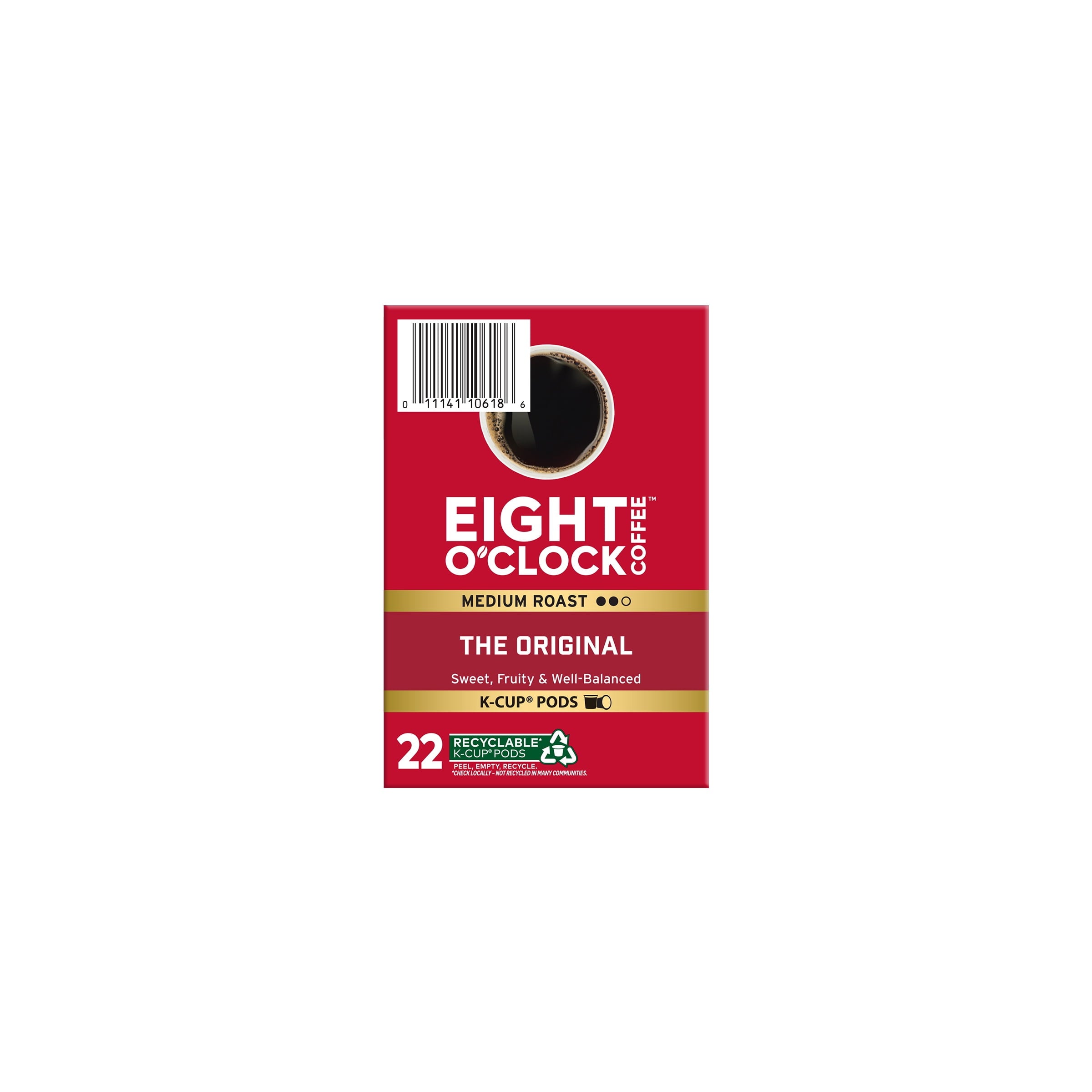 Eight O'Clock Original Medium Roast Coffee Keurig K-Cup Pods 22 Count