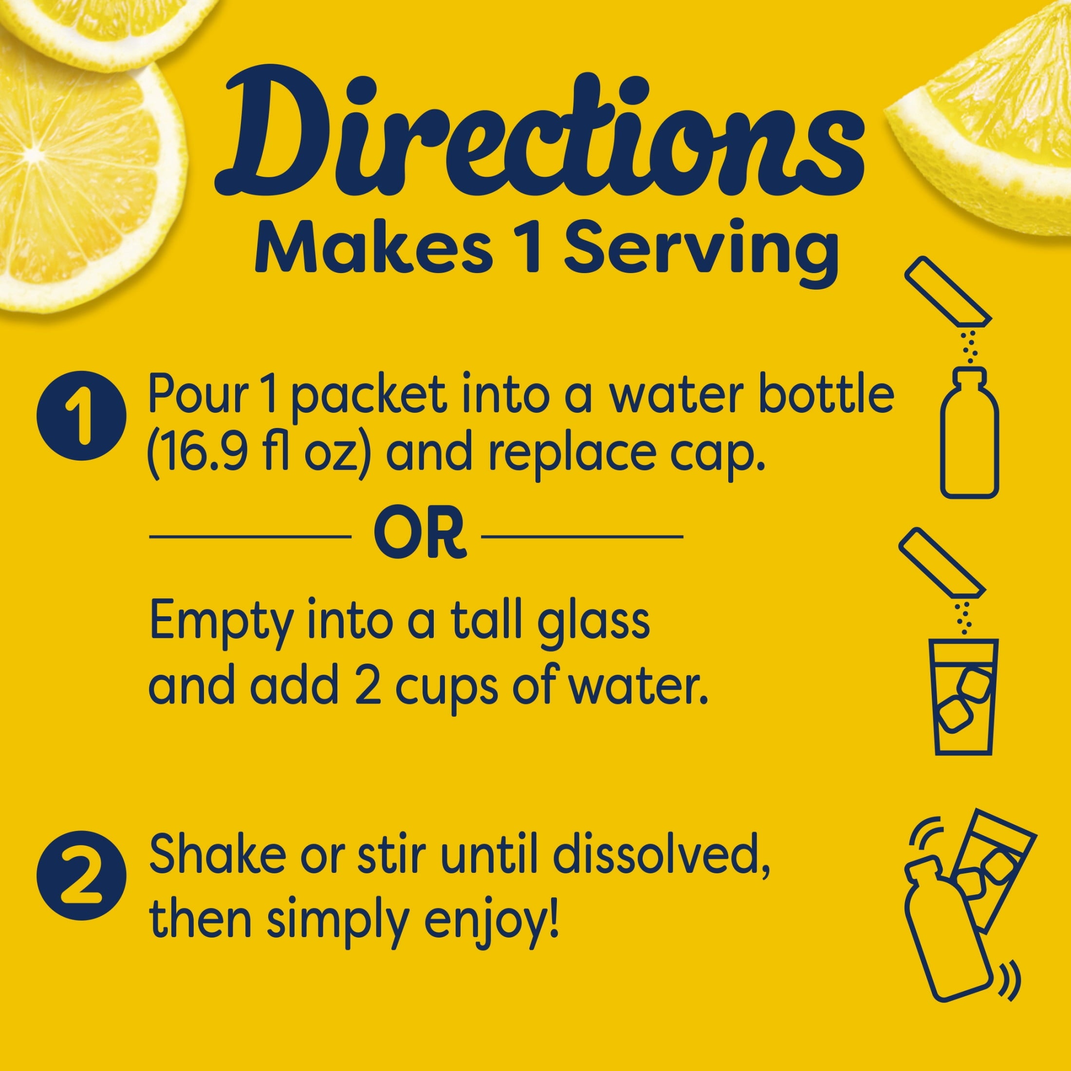 Crystal Light On The Go Naturally Decaffeinated Zero Sugar Lemonade Drink Mix 1.4 oz 10 Count