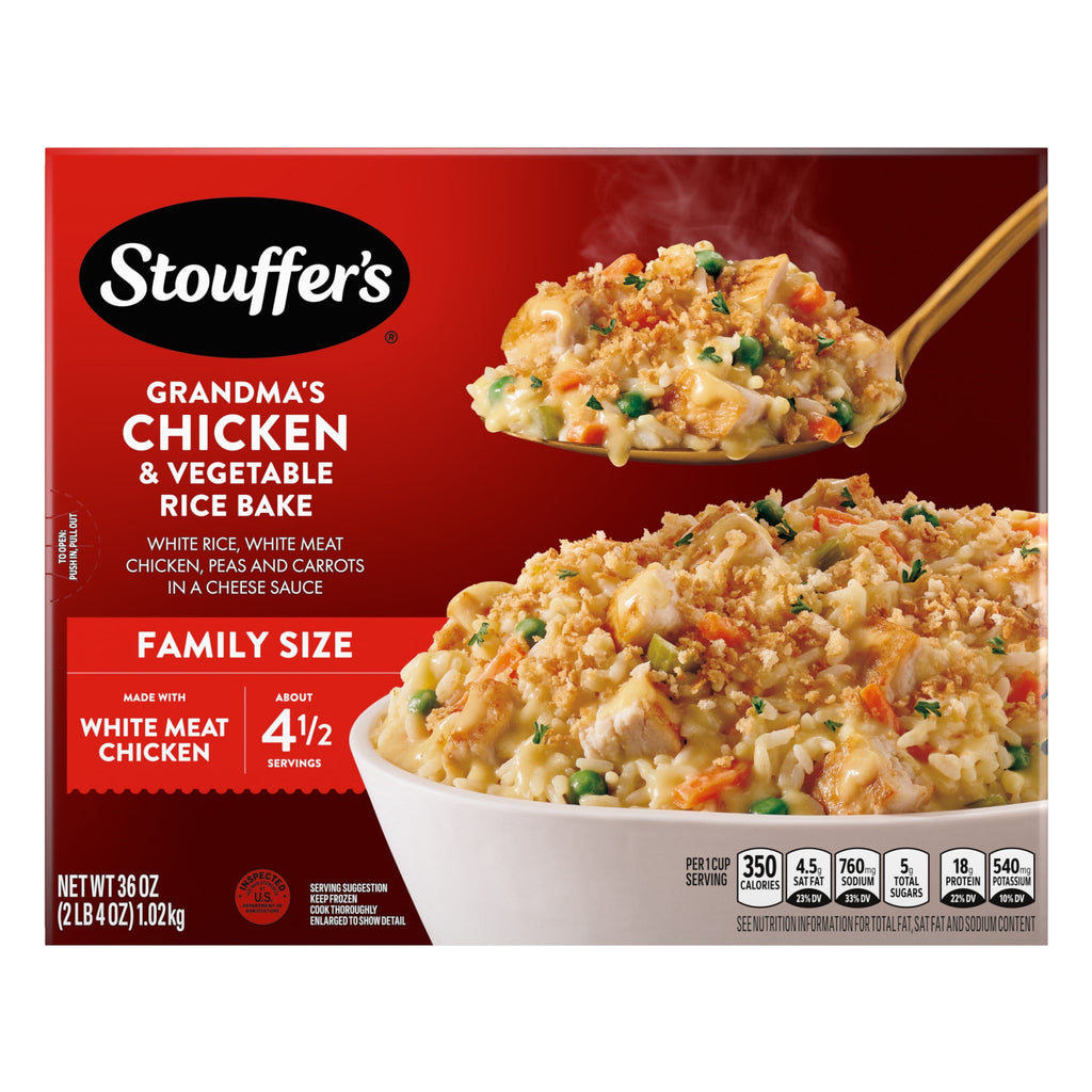 Stouffer's Grandma's Chicken and Vegetable Rice Bake Frozen Family Dinner 36 Oz