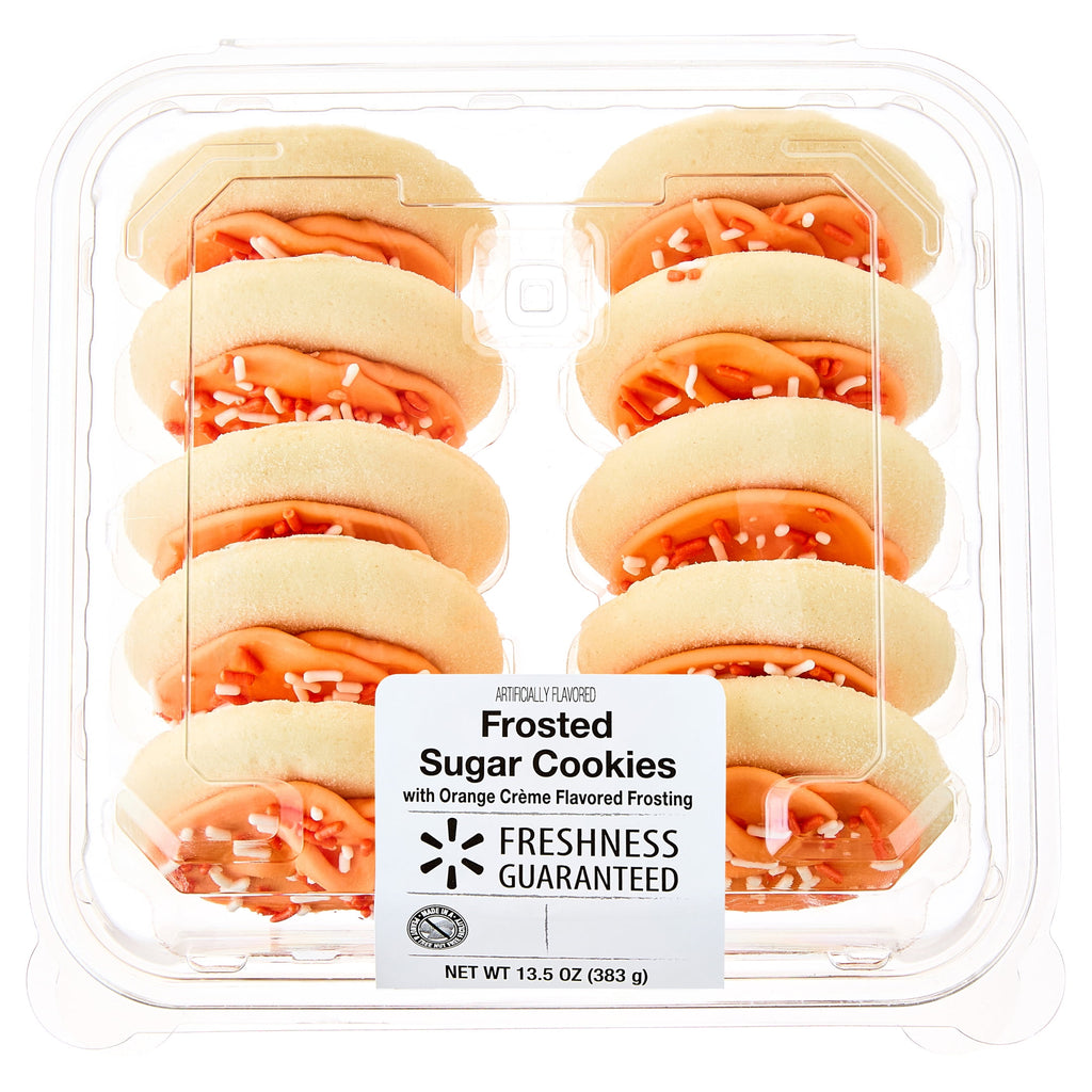 Orange Creme Frosted Sugar Cookies 13.5 Oz 10 Count Freshness Guaranteed