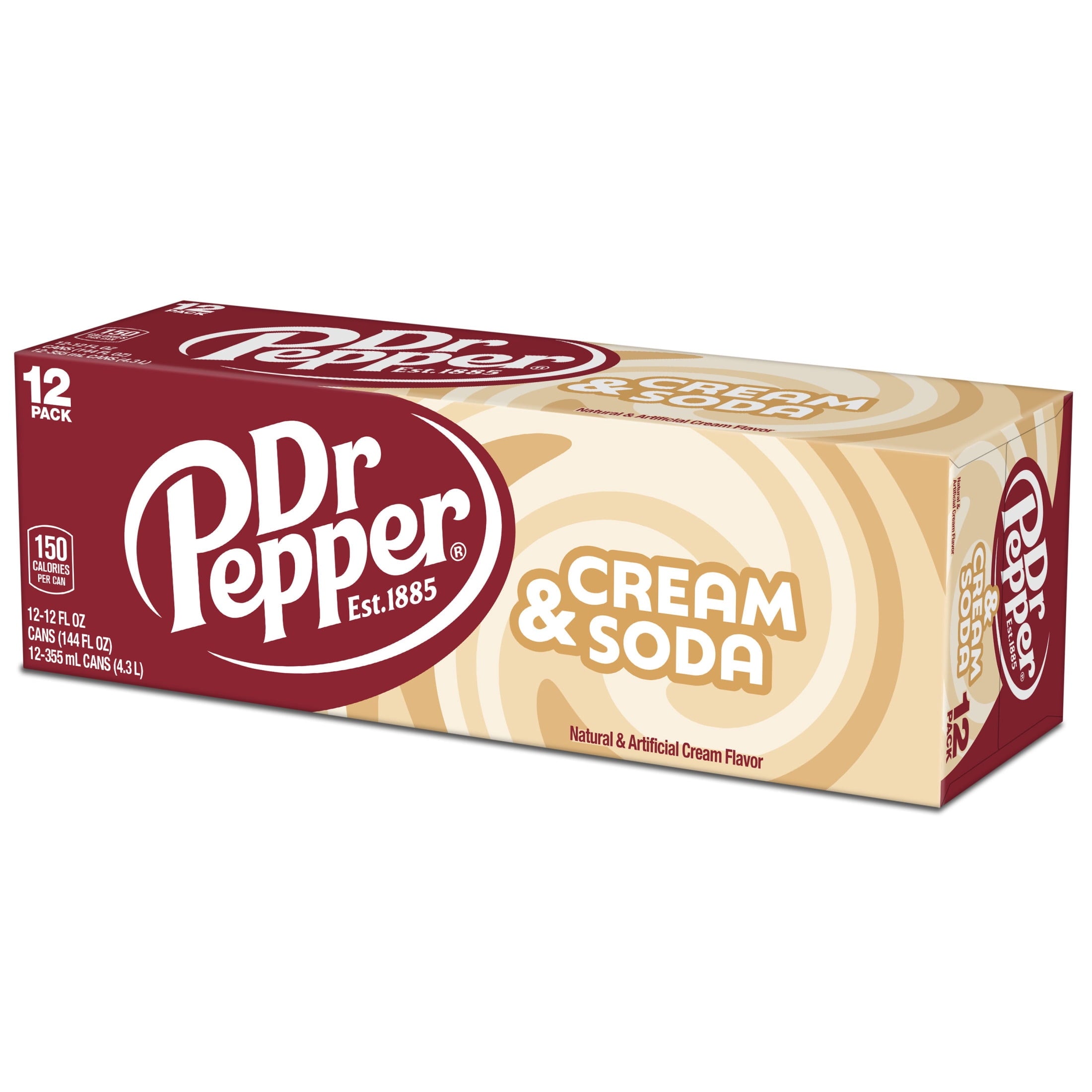 Dr Pepper & Cream Soda Pop Cans 12 Fl Oz 12 Pack
