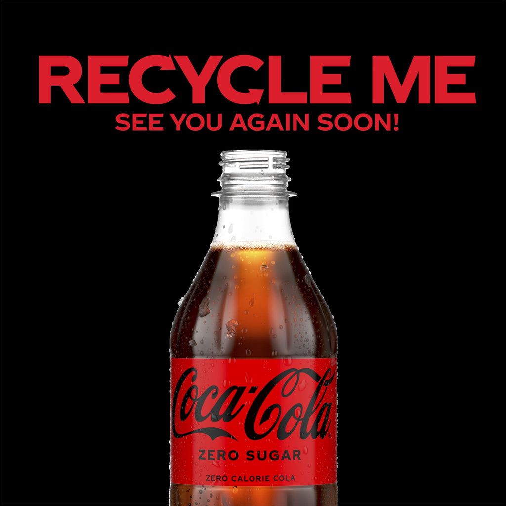 Zero Sugar Soda Pop Bottles 16.9 Fl Oz 6 Pack Coca-Cola