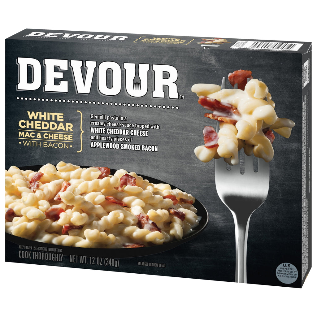 DEVOUR White Cheddar Mac & Cheese with Smoked Bacon Frozen Meal 12 Oz