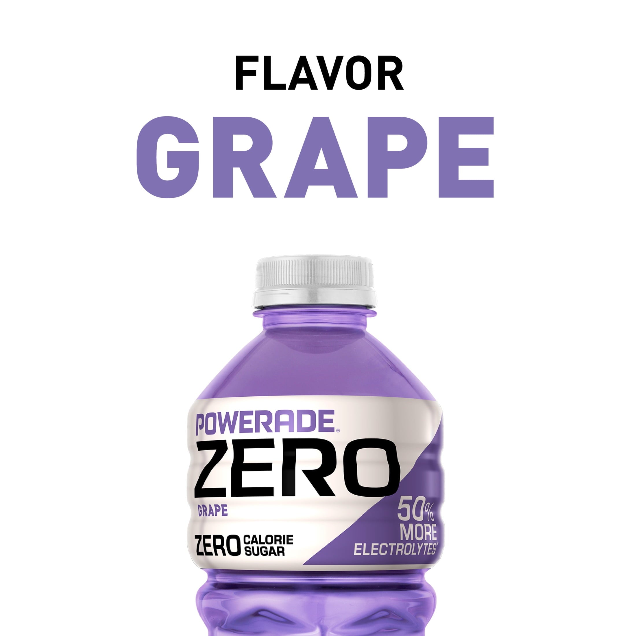 POWERADE Zero Sugar Grape Electrolyte Sports Drink 28 fl oz Bottle