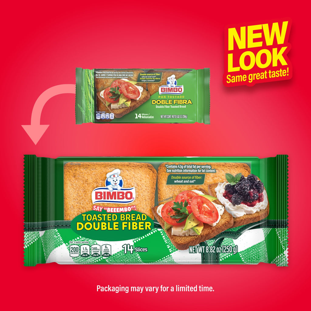Pan Tostado Doble Fibra Toasted Bread 8.82 Oz Bimbo