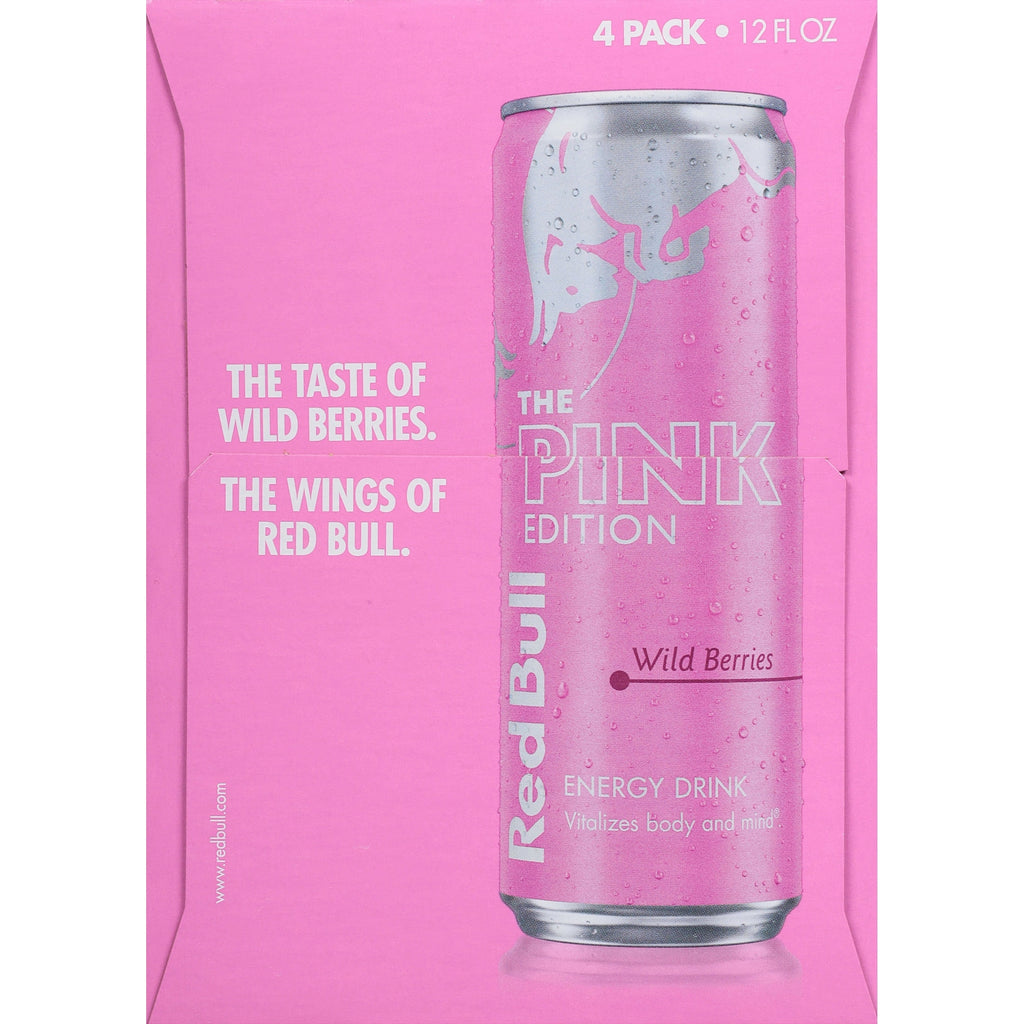 Red Bull Pink Edition Wild Berries Energy Drink 12 fl oz 4 Pack Cans