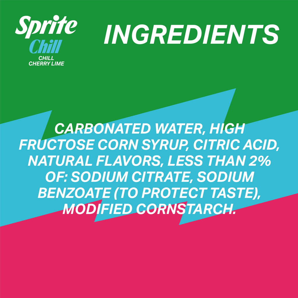 Sprite Chill Cherry-Lime Caffeine Free Soda Pop Fridge Pack Cans 12 Fl Oz 12 Pack