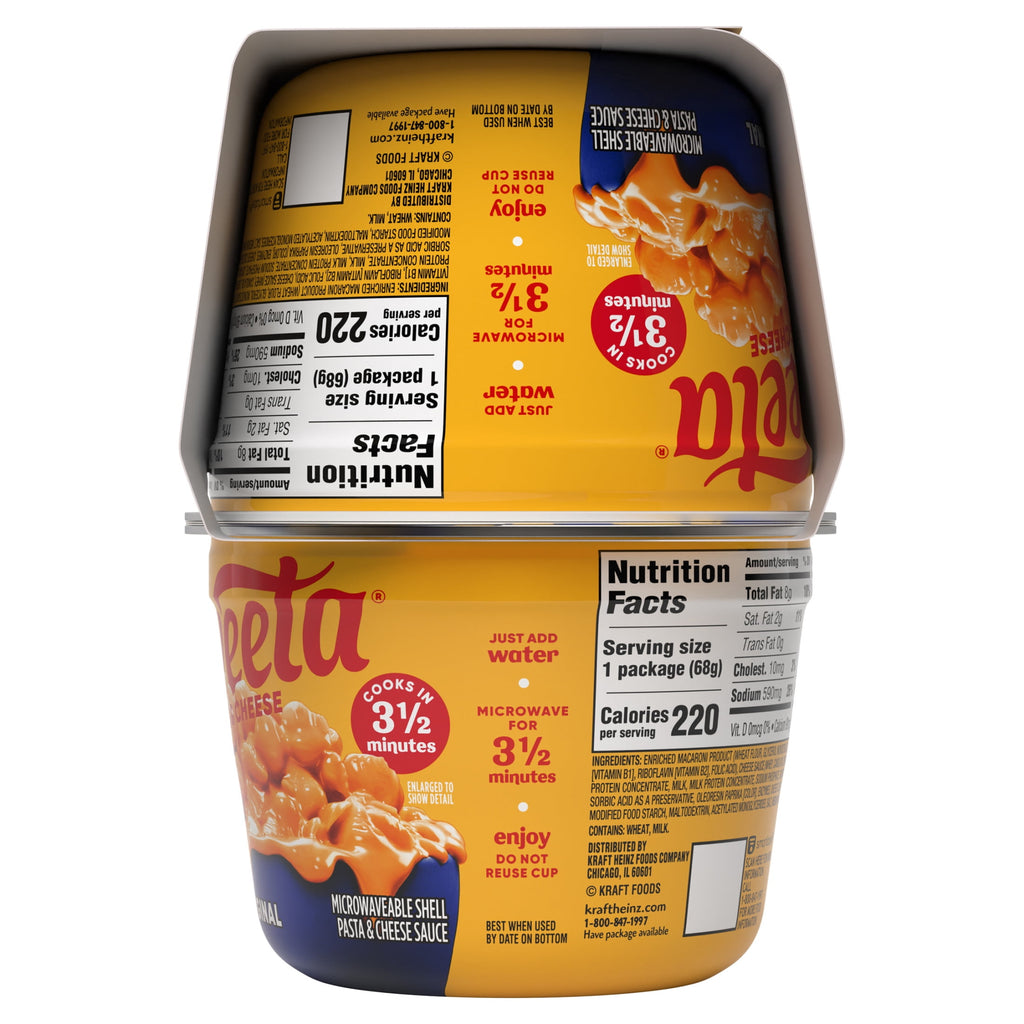 Velveeta Shells and Cheese Mac and Cheese Original Flavor 4 Cups 9.56 Oz