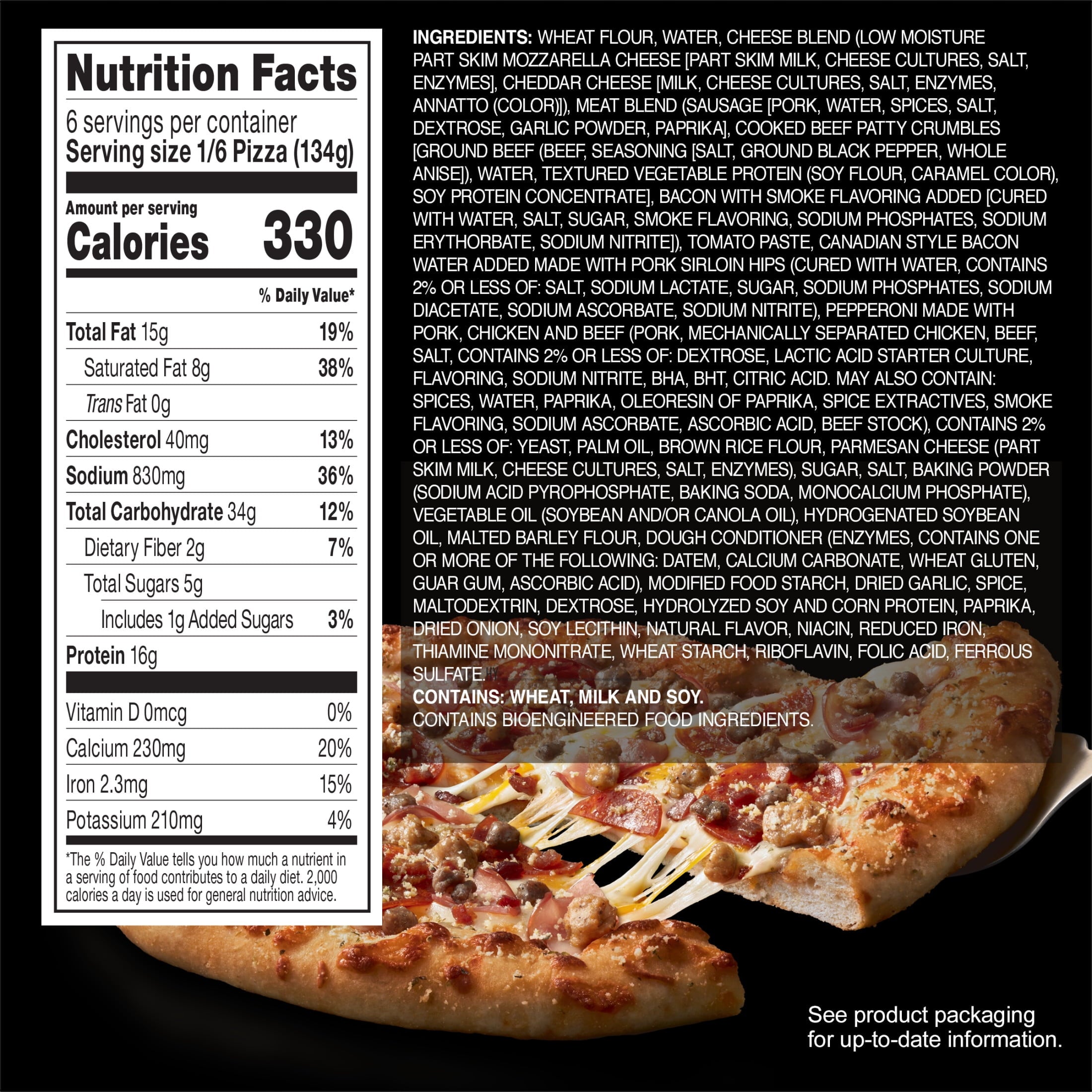 Red Baron Fully Loaded Hand Tossed Meat Lovers Frozen Pizza 28.4 Oz