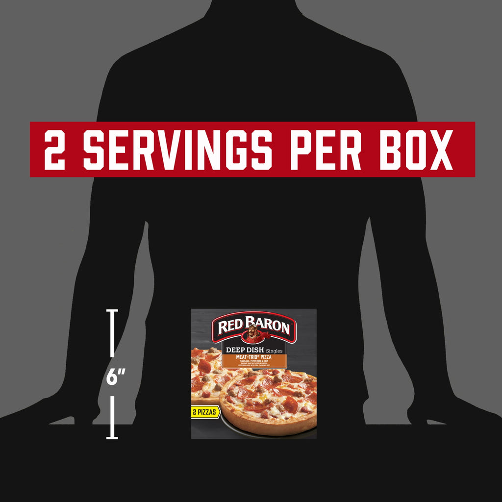 Red Baron Meat Trio Deep Dish Singles Frozen Personal Pizza 11.2 Oz 2 Pack