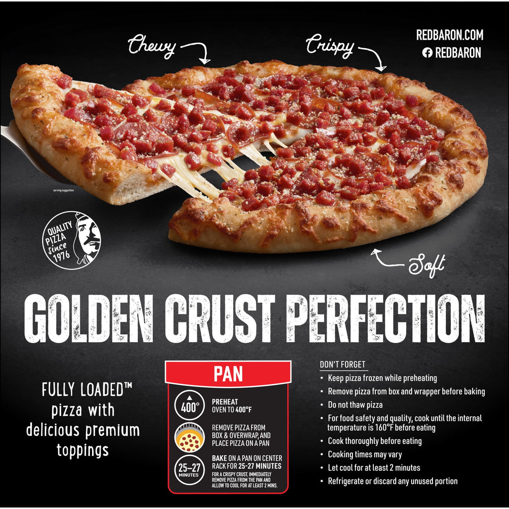 Red Baron Fully Loaded Hand Tossed Pepperoni Frozen Pizza 28.75 Oz