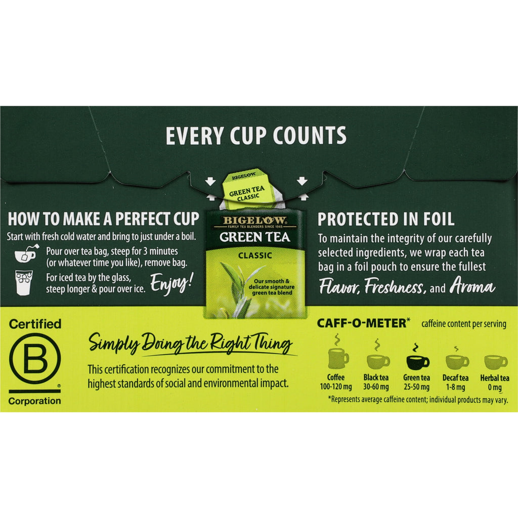 Bigelow Tea Classic Green Tea Bags 20 Count