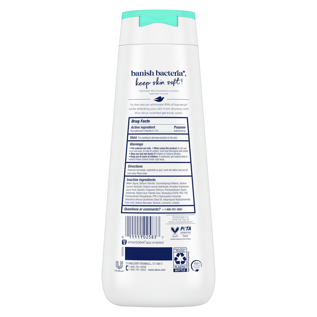 Dove Care & Protect Antibacterial Body Wash Moisturizing Cleanser 20 fl oz