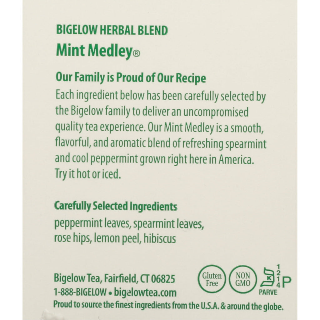 Bigelow Mint Medley Caffeine-Free Herbal Tea Bags 2.99 oz 20 Count