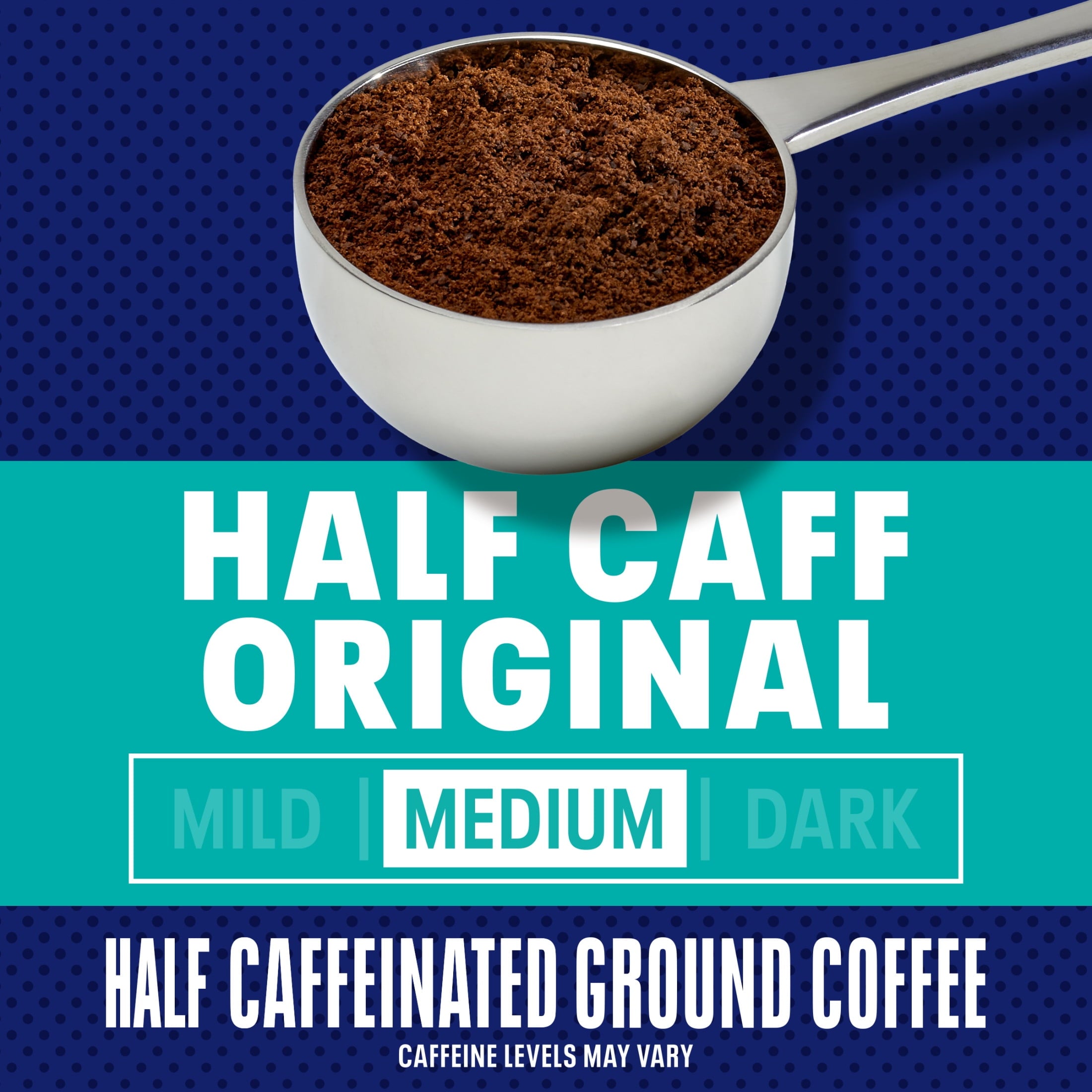 Maxwell House Half Caff Naturally Caffeinated Medium Roast Ground Coffee 25.6 oz Canister
