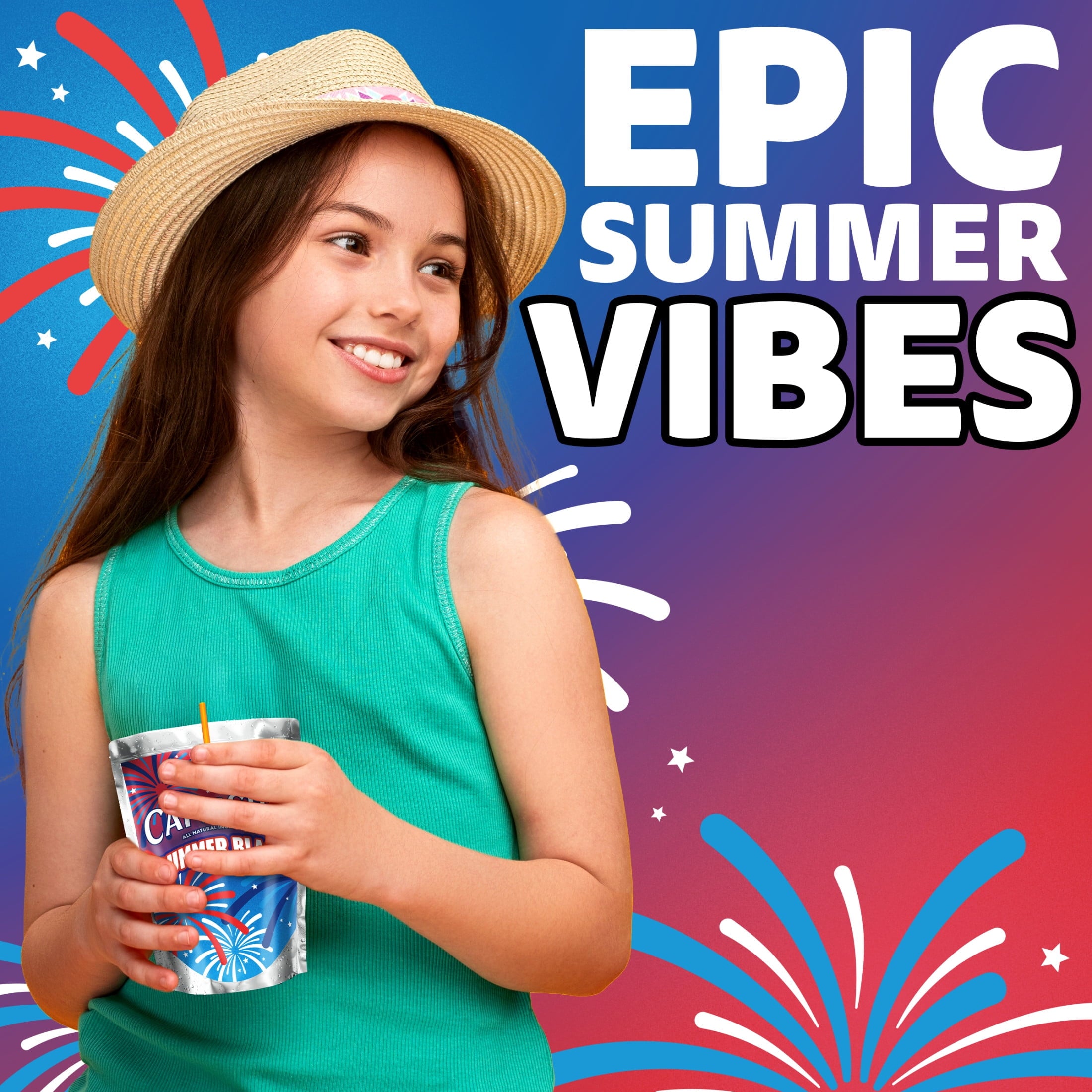 Capri Sun Summer Blast Passion Fruit Mango Flavored Juice Drink Blend 10 Count 6 fl oz Pouches