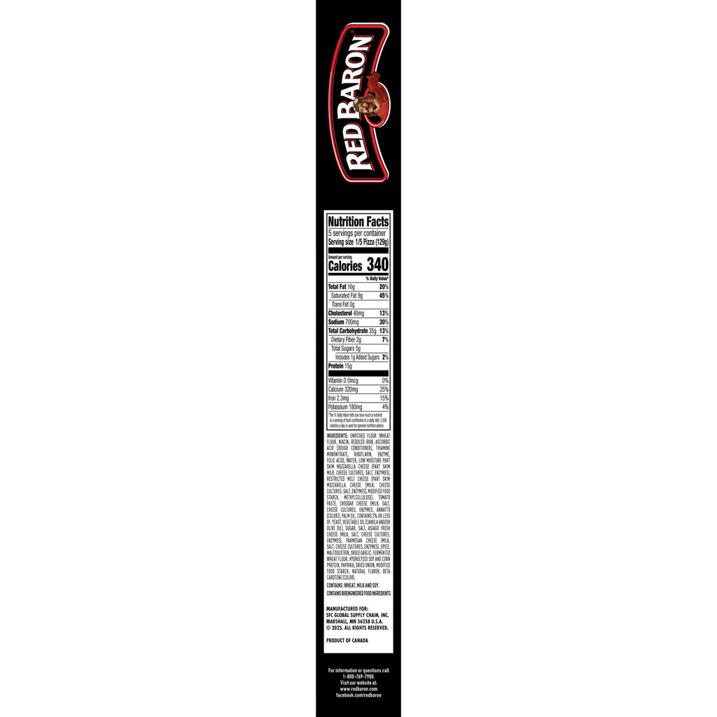 Red Baron Four Cheese Stuffed Crust Frozen Pizza 22.74 Oz
