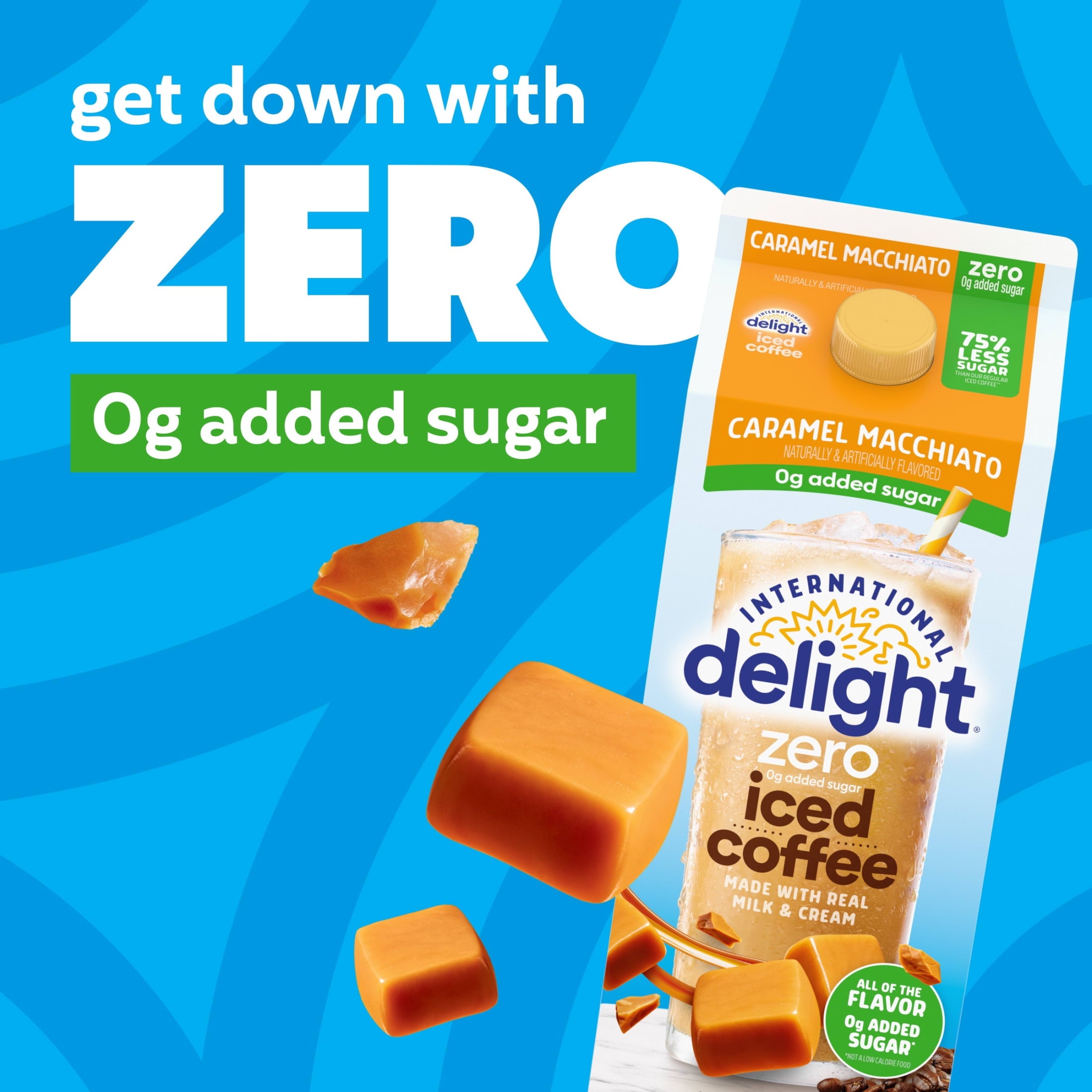 International Delight Zero Caramel Macchiato 0g Added Sugar Iced Coffee 64 fl oz Carton