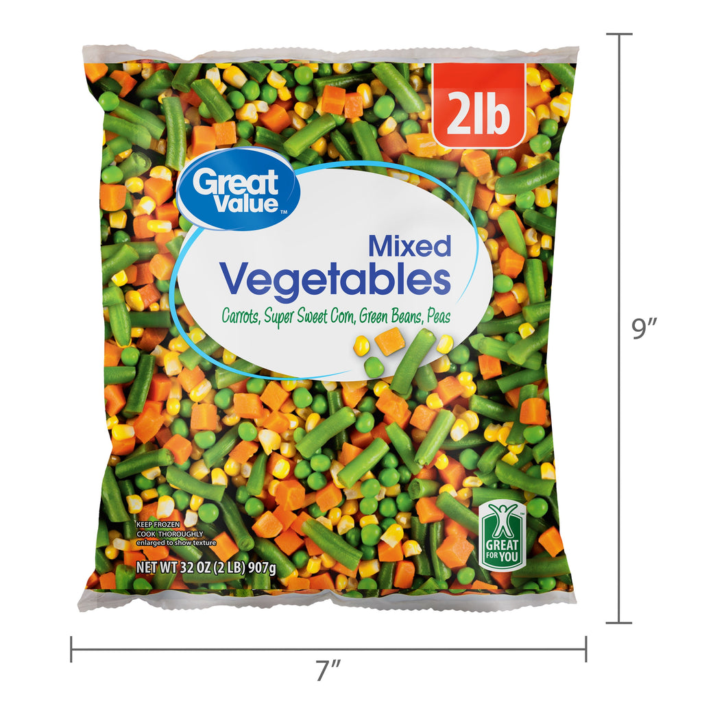 Great Value Mixed Vegetables Frozen 32 Oz