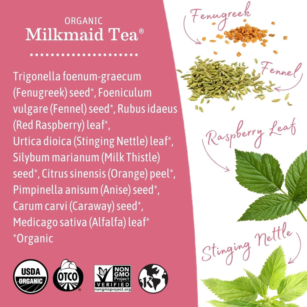 Earth Mama Organic Milkmaid Lactation Herbal Tea Bags 16 Count