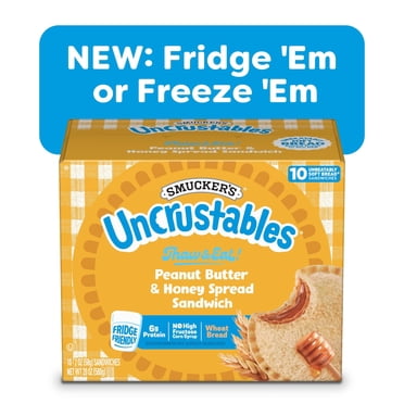 Smucker's Uncrustables Peanut Butter & Grape Jelly Sandwiches 4 Count 8 Oz Frozen