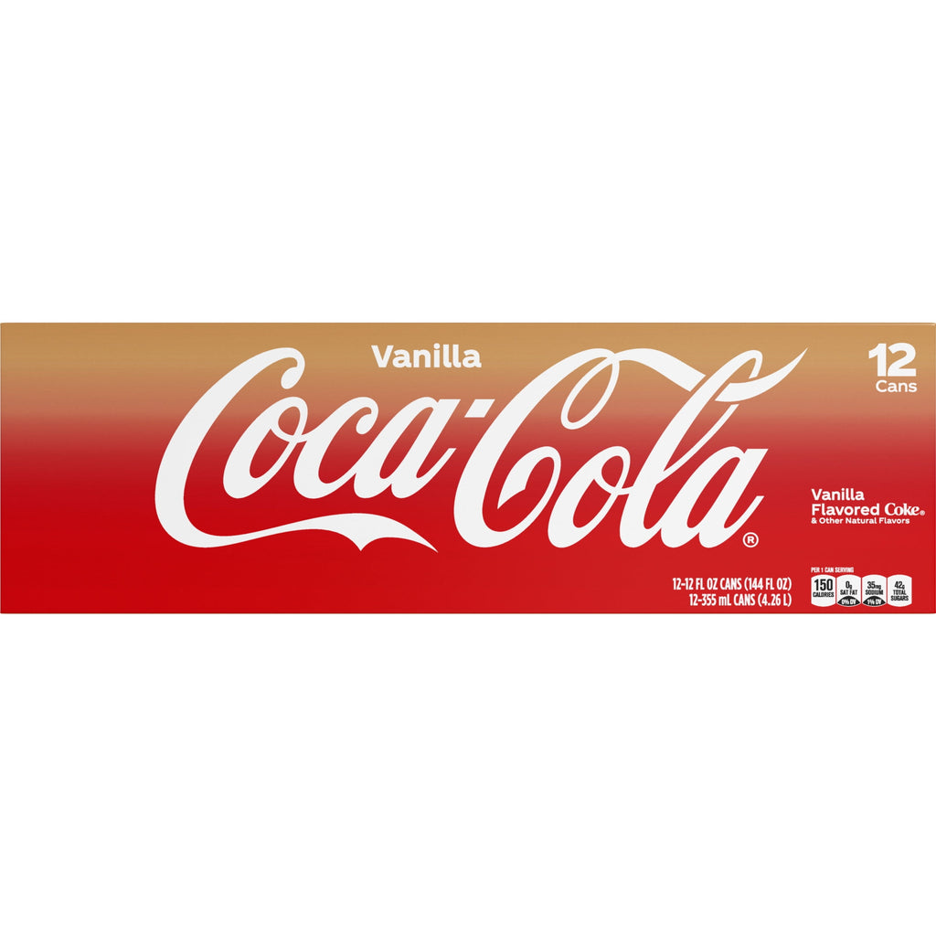 Vanilla Soda Pop Fridge Pack Cans 12 Fl Oz 12 Pack Coca-Cola