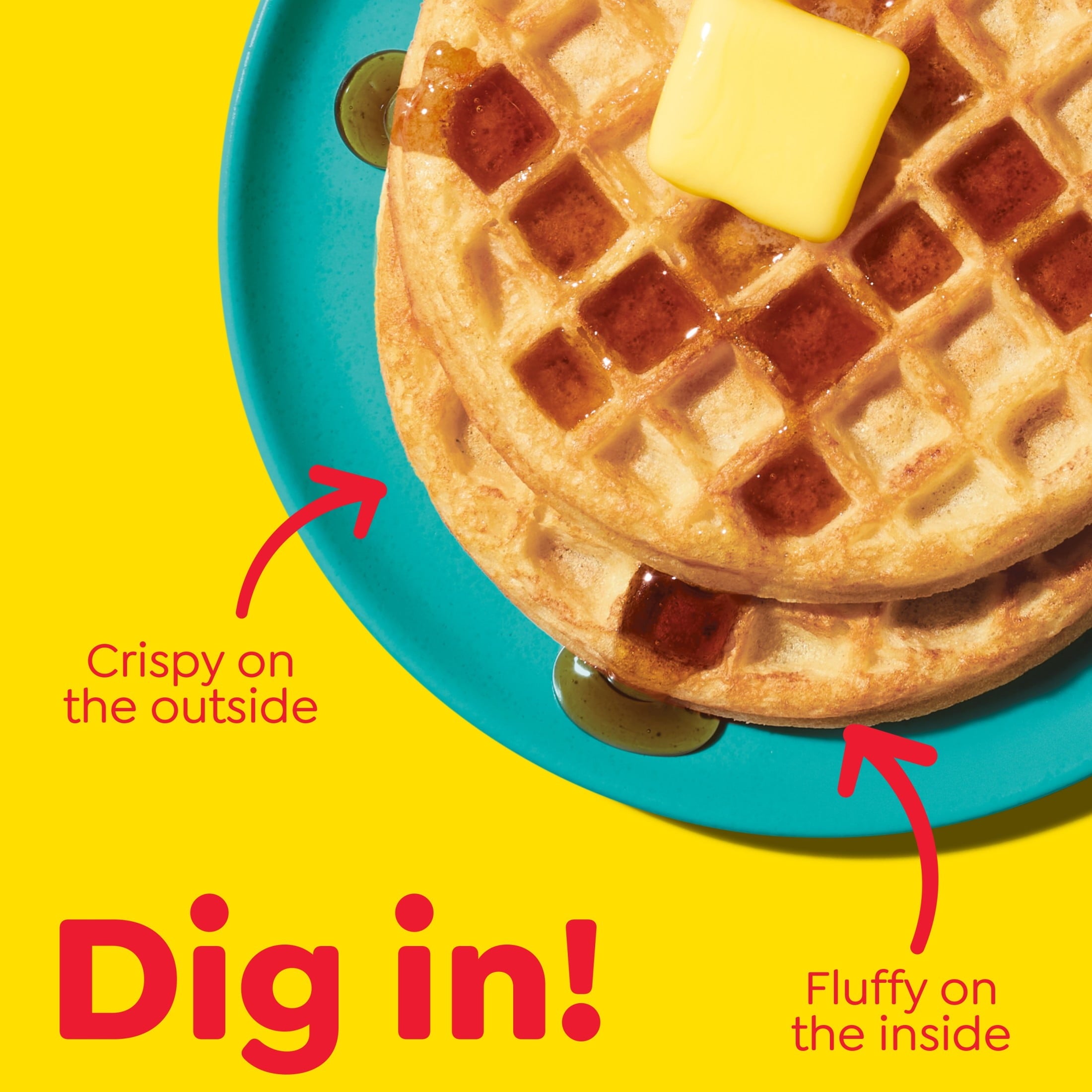 Eggo Buttermilk Waffles Frozen 12.3 Oz 10 Count