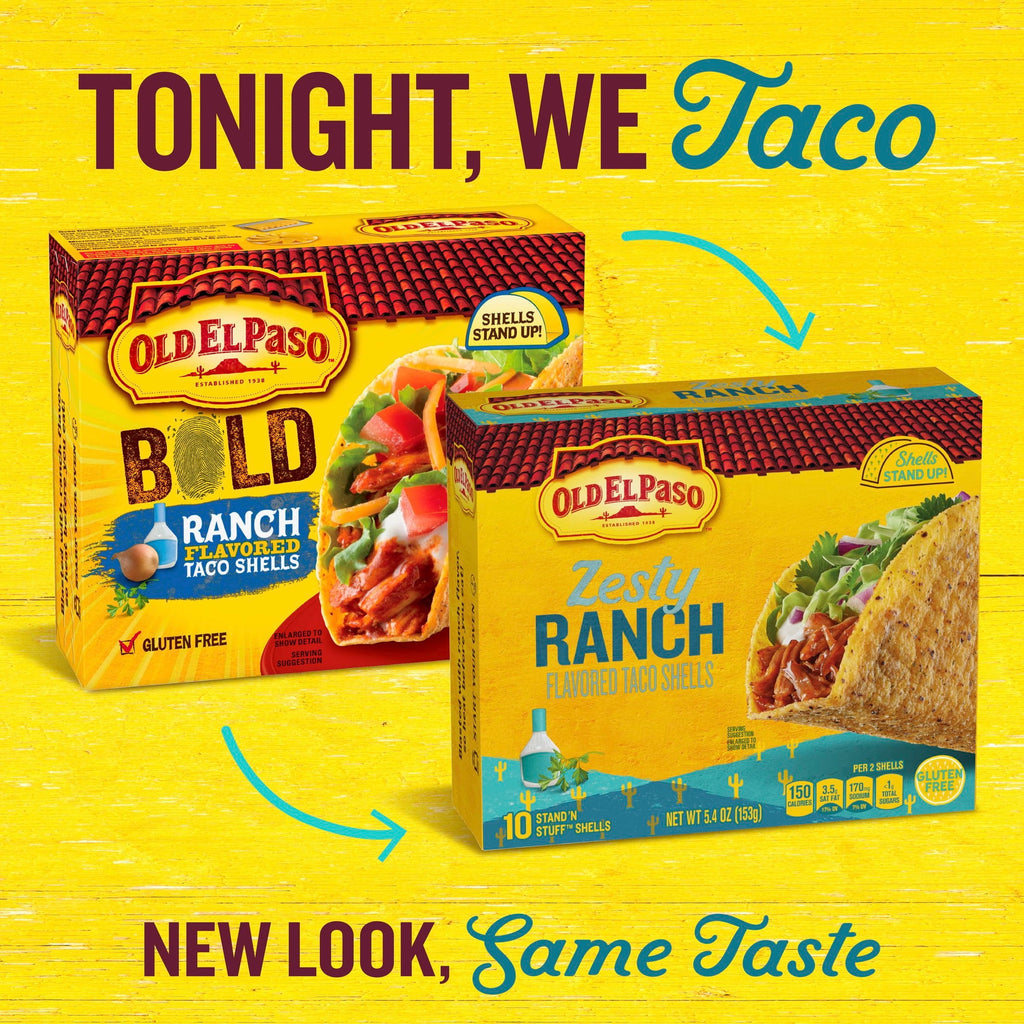 Stand 'N Stuff Crunchy Taco Shells Zesty Ranch 5.4 Oz 10 Count