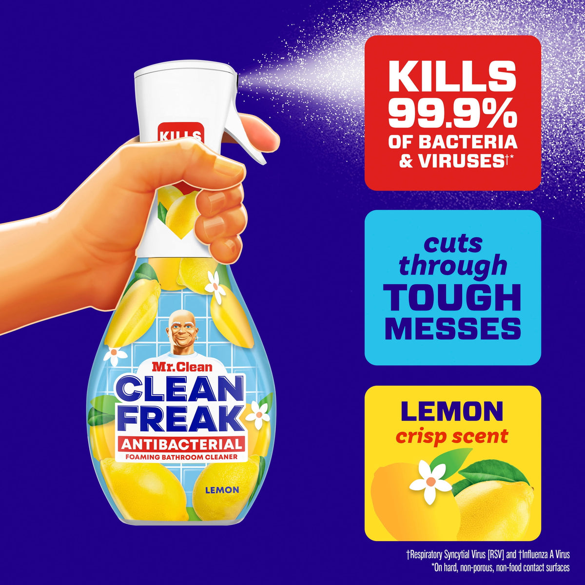 Mr. Clean Clean Freak Lemon Scent Antibacterial Multi-Purpose Bath Cleaner 16 fl oz