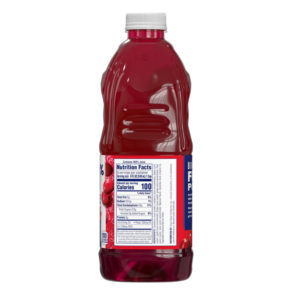 Ocean Spray 100% Juice Cranberry Juice Blend 64 fl oz Bottle