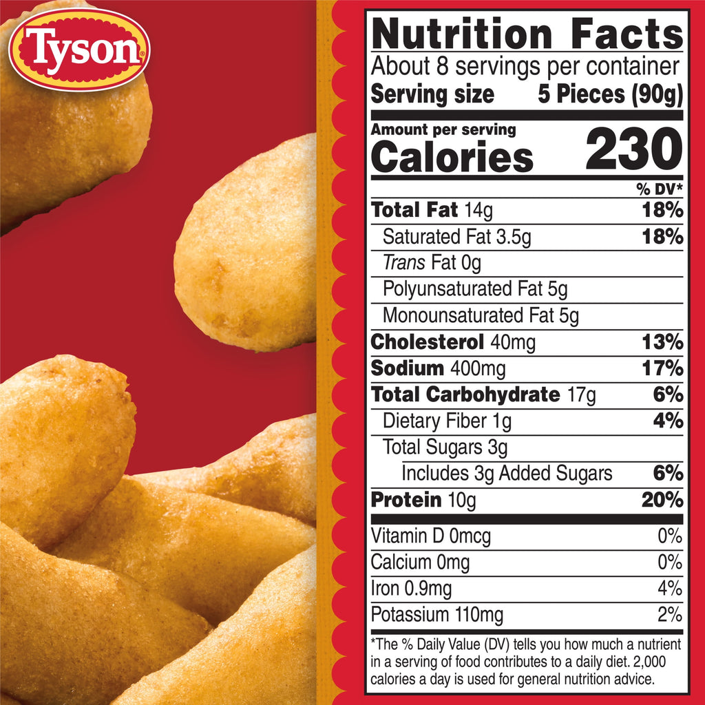 Tyson Honey Battered Breast Tenders Frozen 25.5 Oz 10g Protein