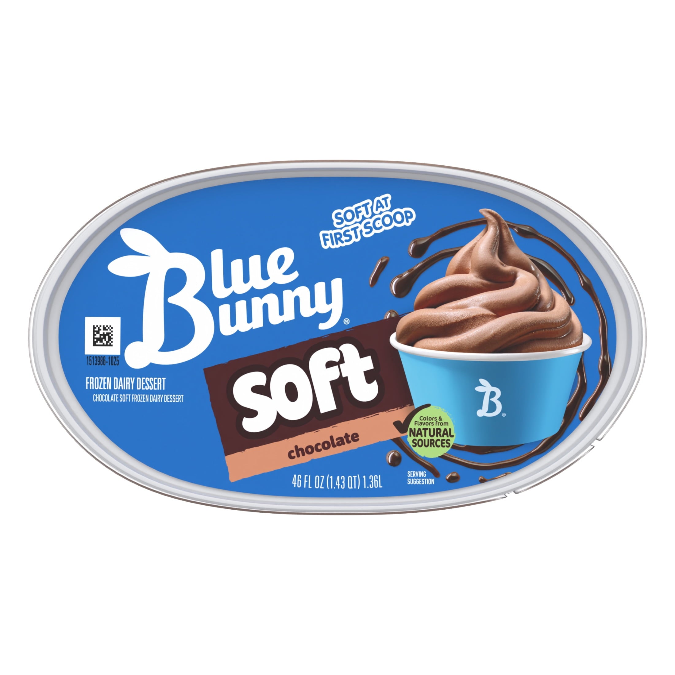 Blue Bunny Soft Chocolate Frozen Dairy Dessert 46 Fl Oz