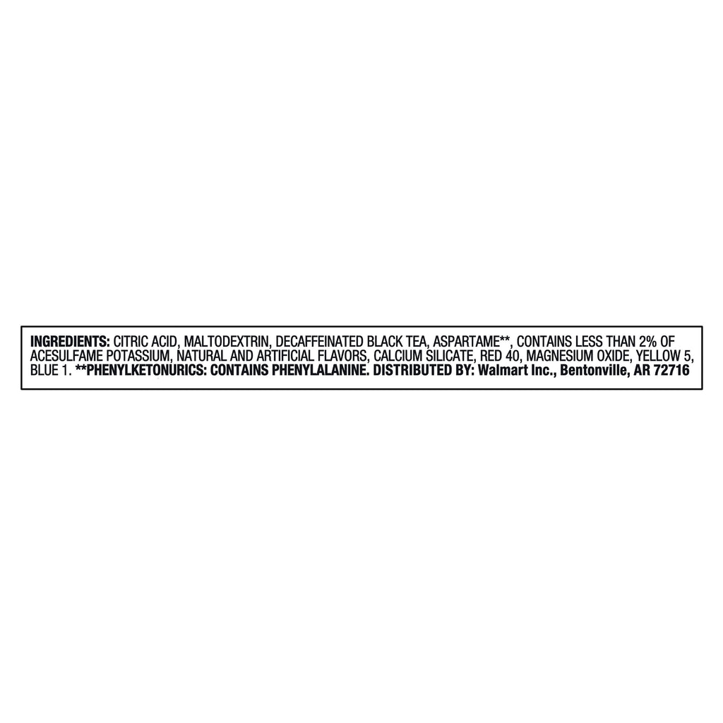 Great Value Sugar-Free Iced Tea with Peach Naturally Decaffeinated Instant Drink Mix 0.07 oz 10 Count
