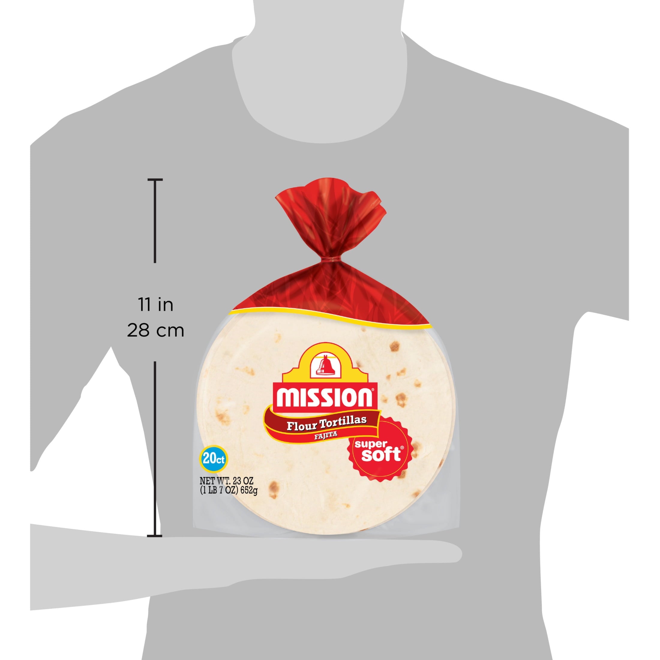 Super Soft Flour Tortillas Fajita Size 1.5 Lb 20 Count Mission