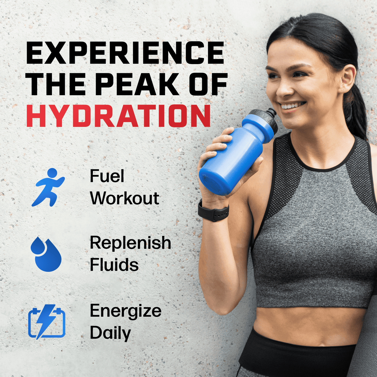 Peak H2O Sugar-Free Hydration Electrolyte Drink Mix Variety Pack 2.1 oz 30 Count