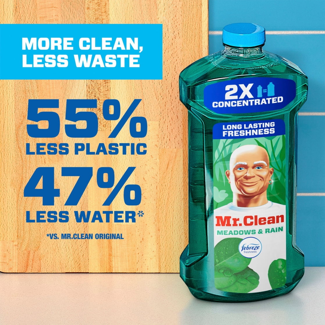 Mr. Clean 2X Concentrated Multi-Surface Cleaner Meadows & Rain Scent 64 fl oz