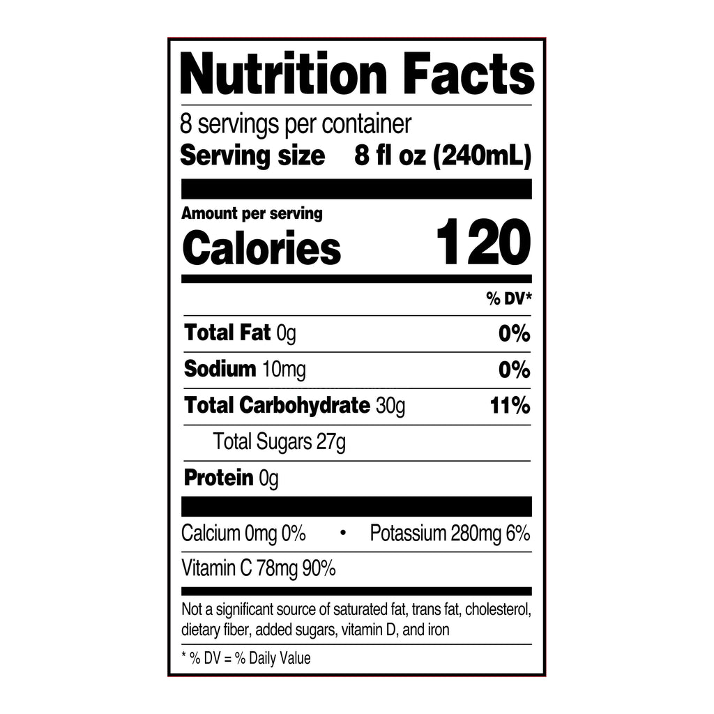 Great Value 100% Apple Juice Not From Concentrate Pulp-Free 64 fl oz