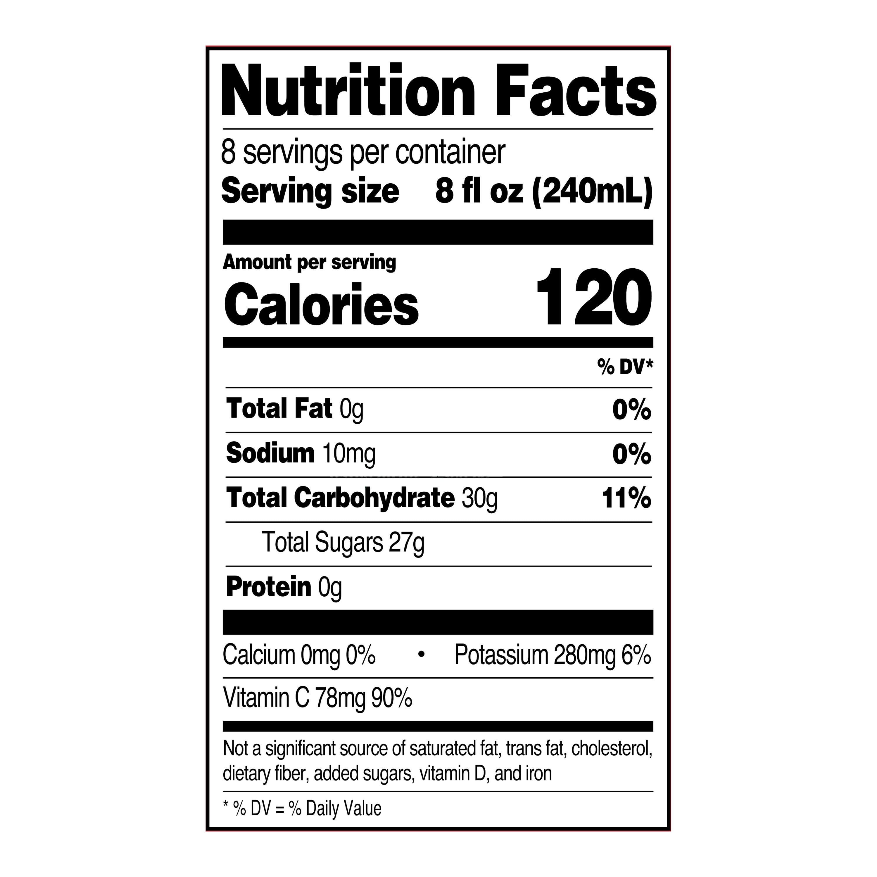 Great Value 100% Apple Juice Not From Concentrate Pulp-Free 64 fl oz