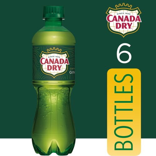 Canada Dry Caffeine Free Ginger Ale Soda Pop Bottles 16.9 Fl Oz 6 Pack