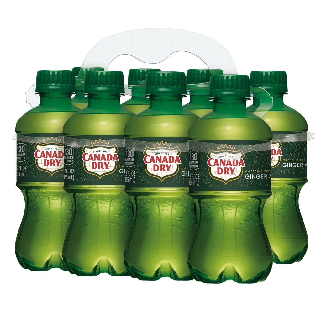 Canada Dry Caffeine Free Ginger Ale Soda Pop Bottles 12 Fl Oz 8 Pack
