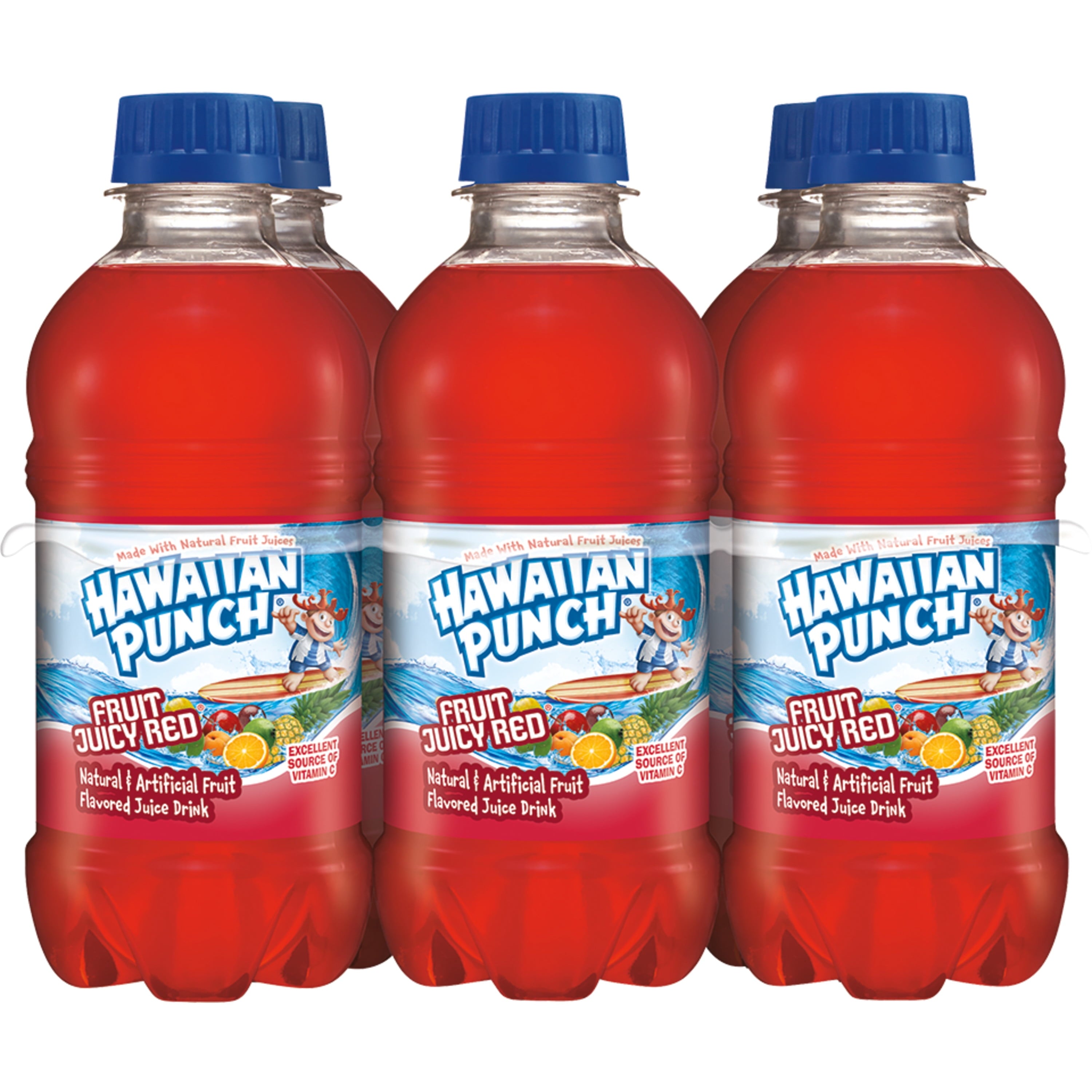 Hawaiian Punch Fruit Juicy Red Juice Drink 10 fl oz 6 Pack