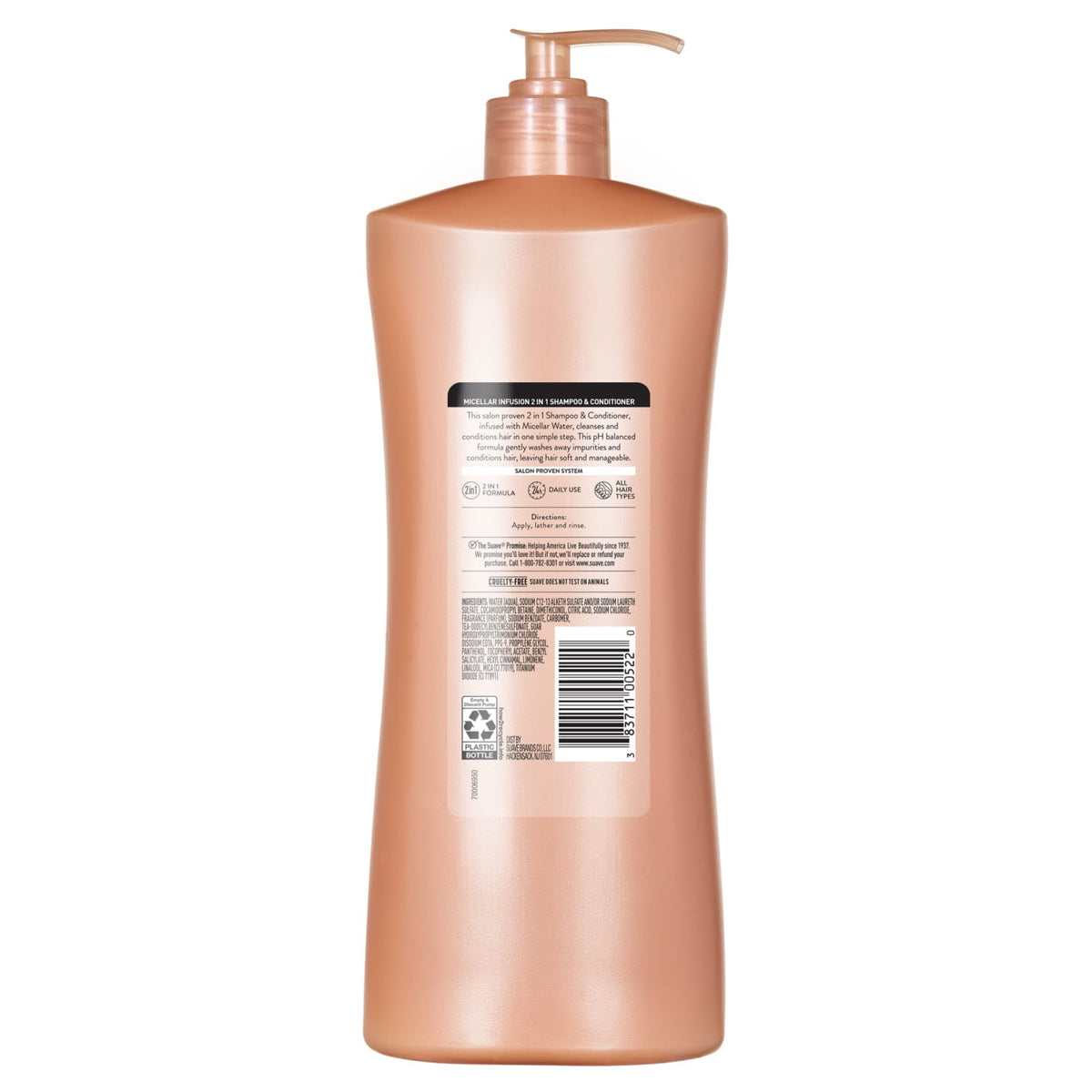 Suave Micellar Infusion 2-in-1 Purifying Shampoo & Conditioner 28 fl oz