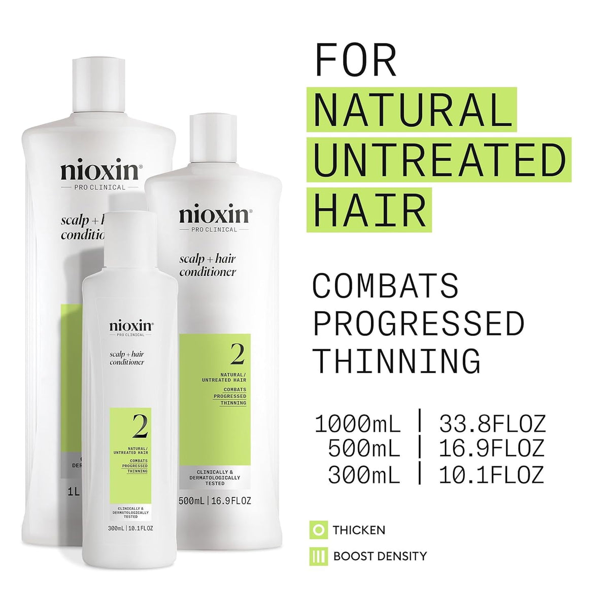 Nioxin System 2 Scalp Therapy Conditioner for Light Thinning 10.1 oz