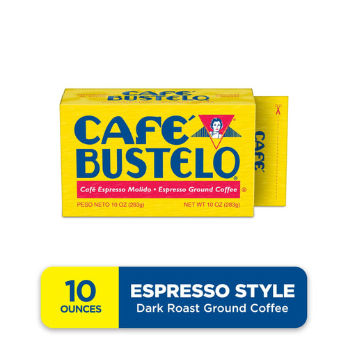 Café Bustelo Espresso Naturally Caffeinated Dark Roast Ground Coffee 10 oz Brick