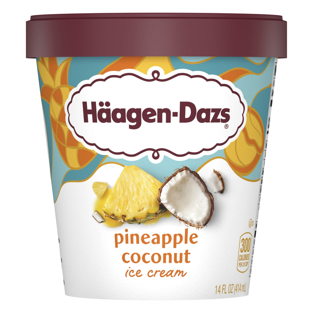 Häagen-Dazs Pineapple Coconut Ice Cream 14 Fl Oz