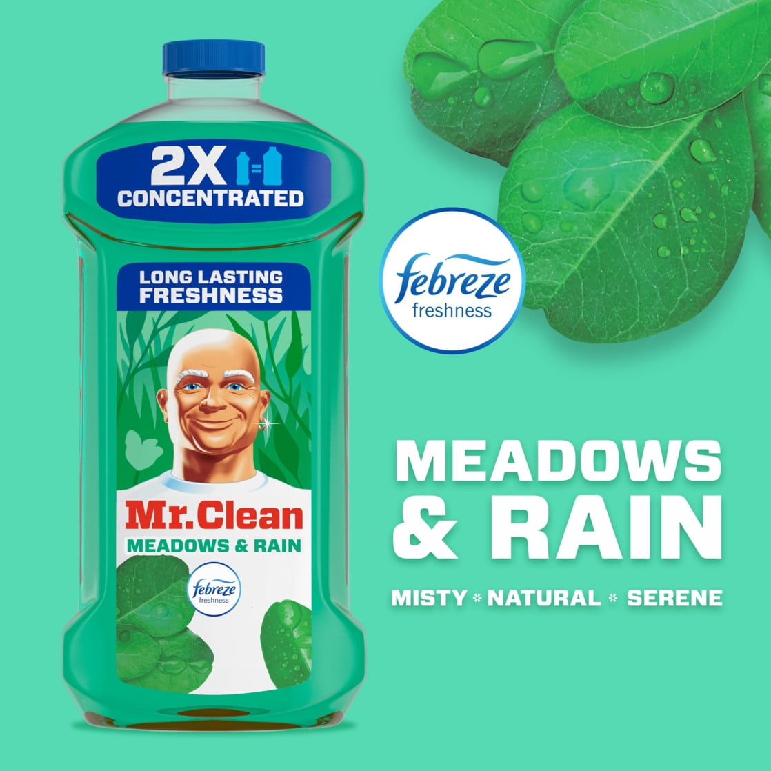 Mr. Clean 2X Concentrated Multi-Surface Cleaner Meadows & Rain Scent 64 fl oz
